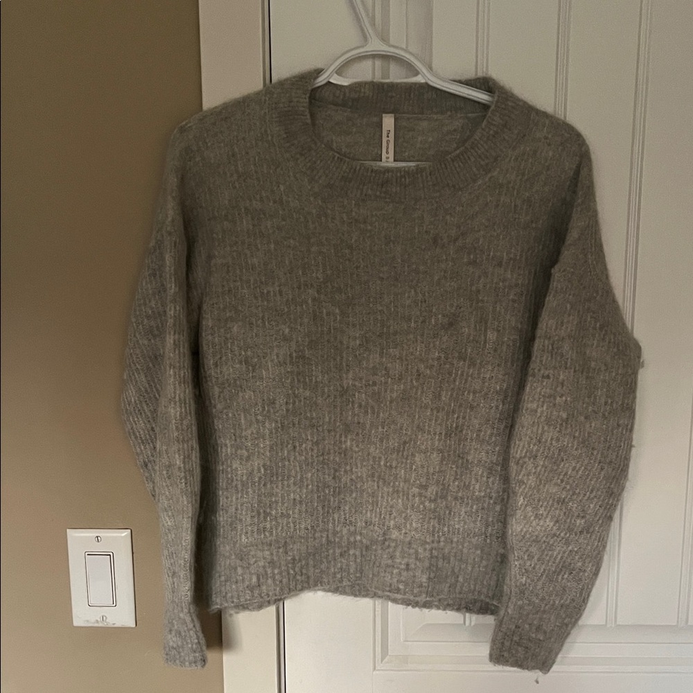Babaton Gray Crew Neck Sweater